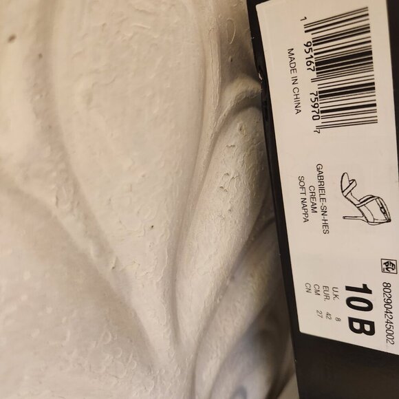 Ralph Lauren Leather " Gabriele" Cream Heeled Sandals. NIB. Size 10 - Picture 4 of 11